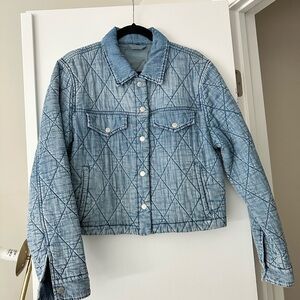 Blank NYC Blue Quilted Jean Jacket